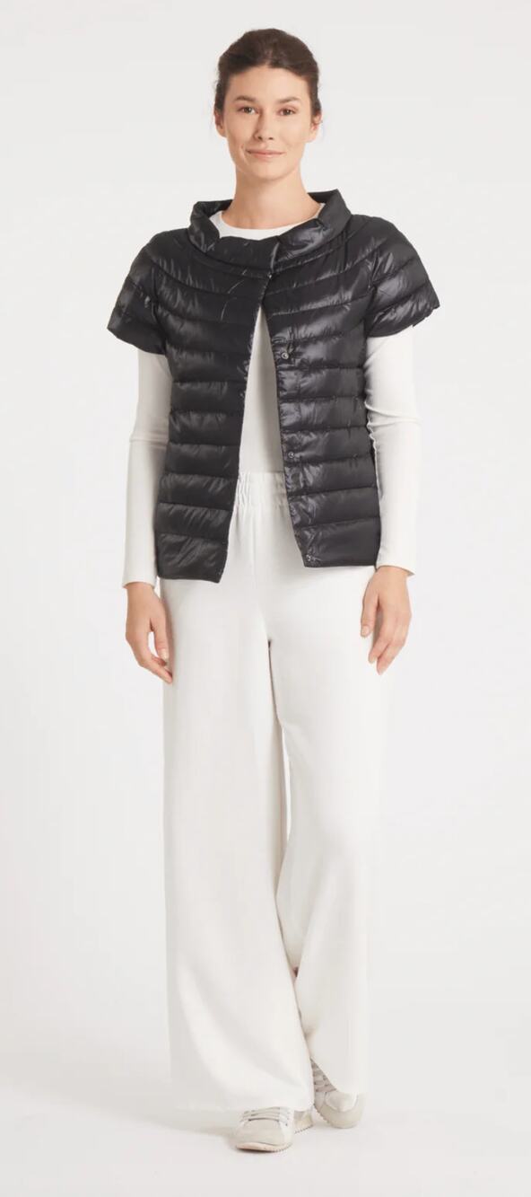 Cotes Of London St Barts Down Puffer Vest Midnight Black Womens Size XXL New